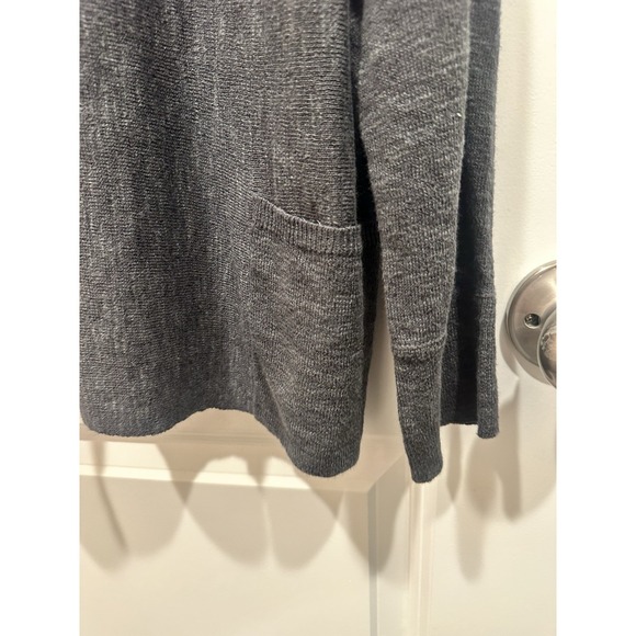 Eileen Fisher NWT Organic Linen Cotton Slub Gray Sweater Medium - Picture 2 of 6
